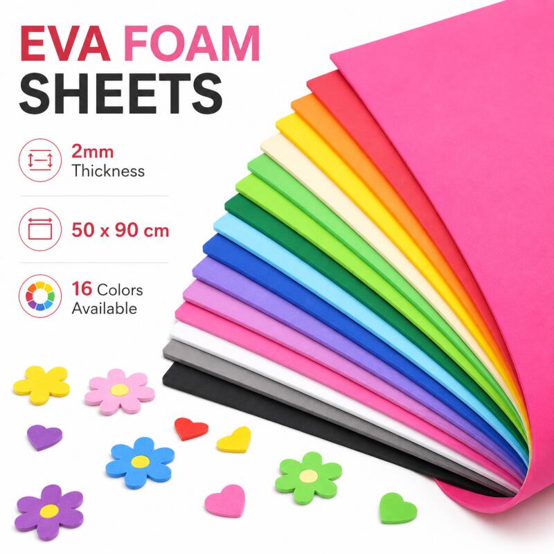 Cosplay Prop Foam - 2pcs EVA Foam Sheets, Colorful Soft