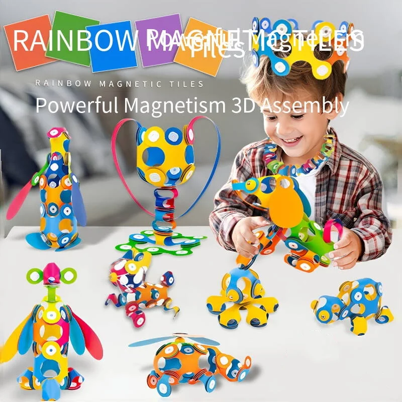 48Pcs Rainbow Magnetic Sheet K - đánh giá và giá Cosplay Prop Building