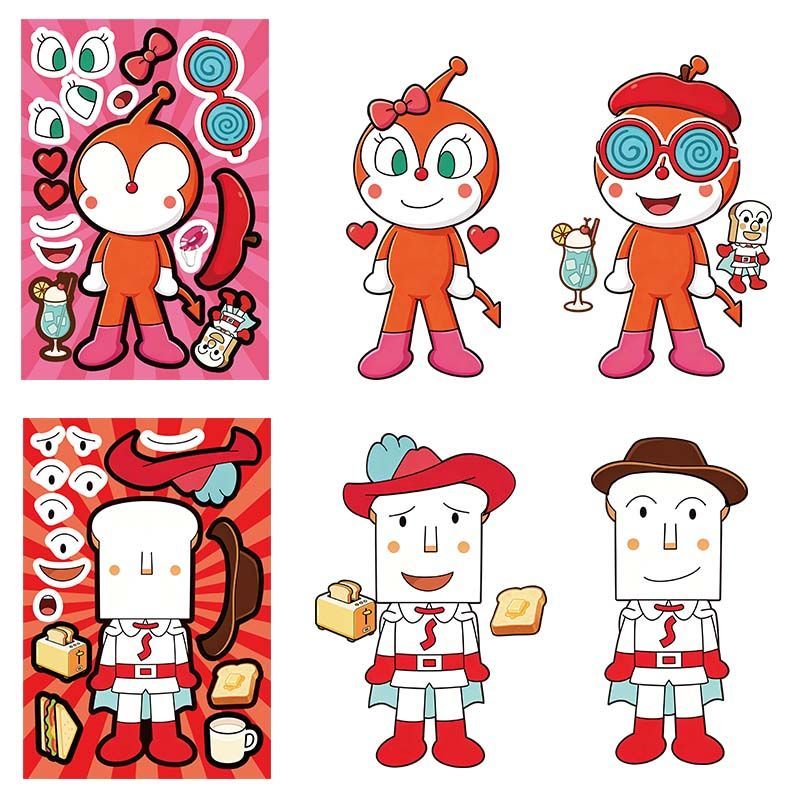 Anpanman collage stickers, cut - đánh giá và giá Cosplay Prop Diy