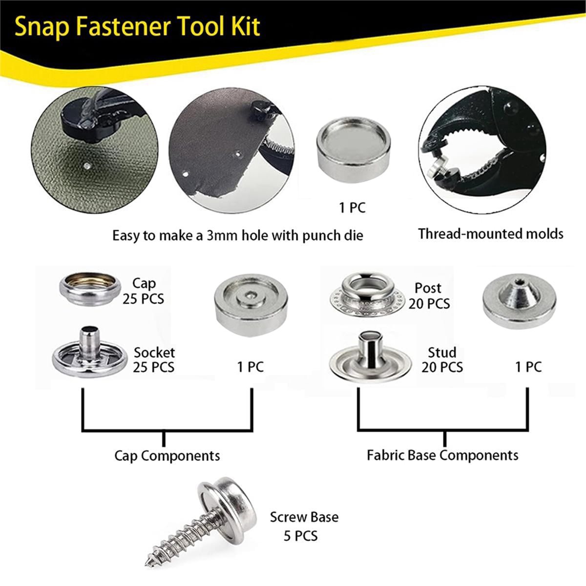 Heavy Duty Snap Fastener Tool  - đánh giá và giá Snap Plier Setter