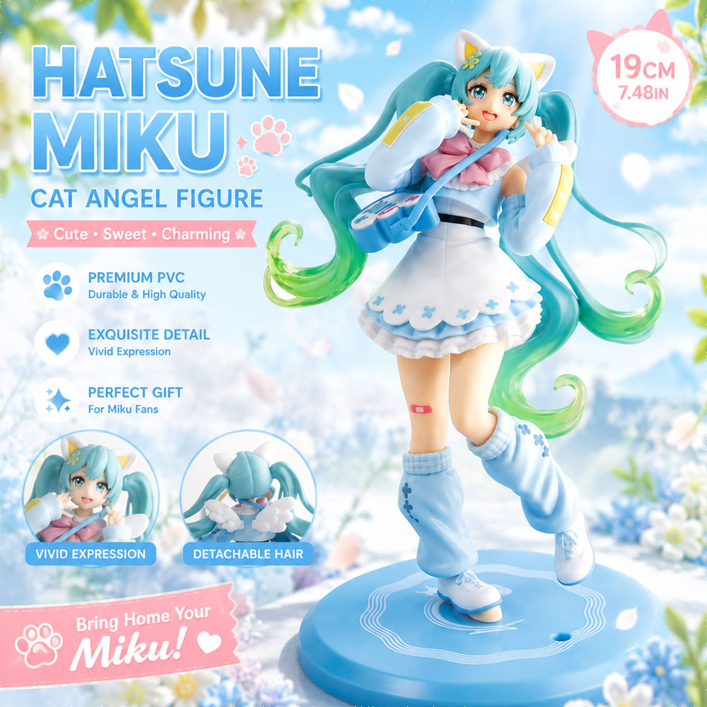 Hatsune Miku Cat Angel Figure  - đánh giá và giá Good Smile Company Pop Up Parade
